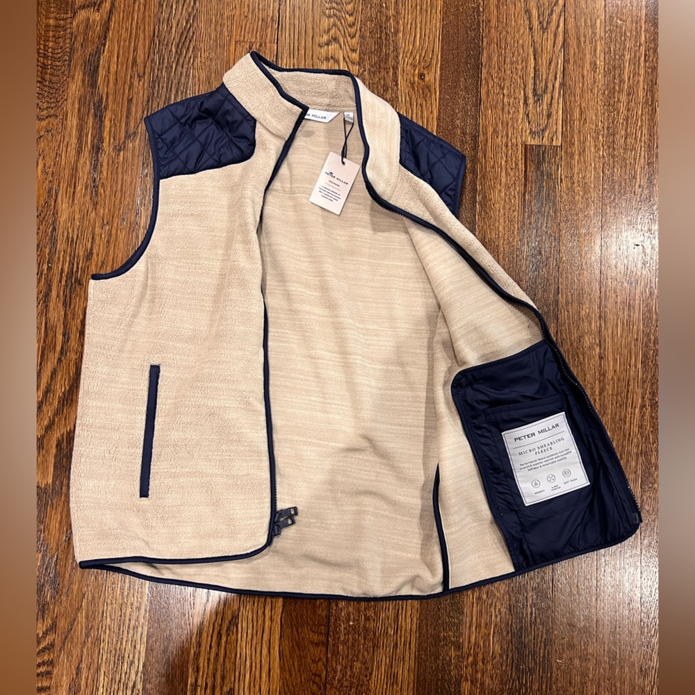 NWT Peter Millar Men’s Micro Shearling Fleece Vest